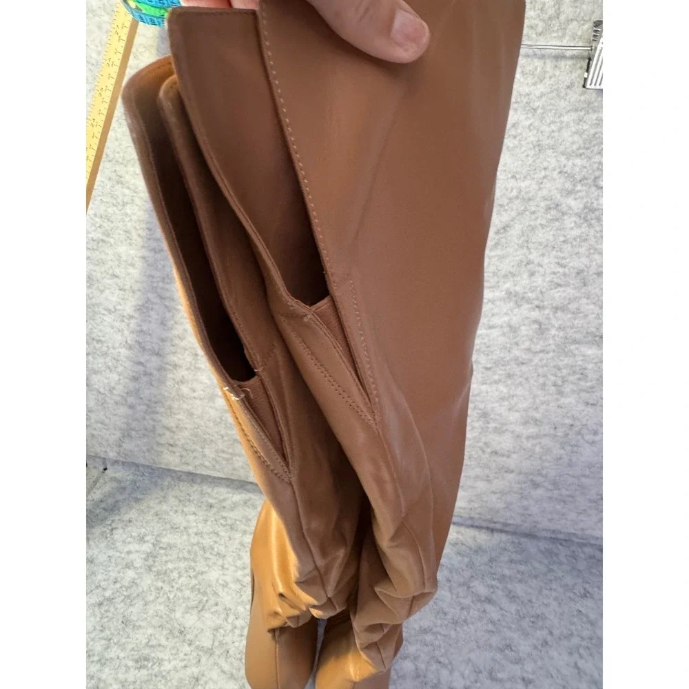 Woman's INC Over the Knee Boots Size 8 M Tan Riding Winter bag